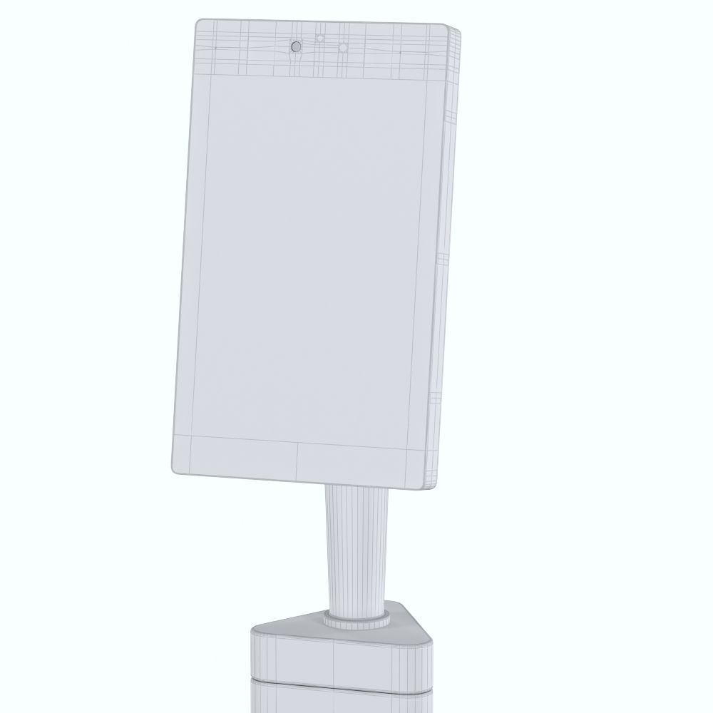 face recognition thermometer Low-poly 3D model_7