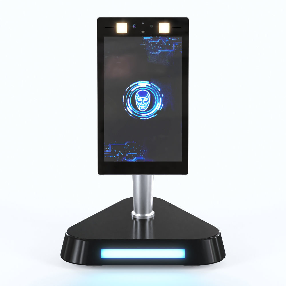 face recognition thermometer Low-poly 3D model_5