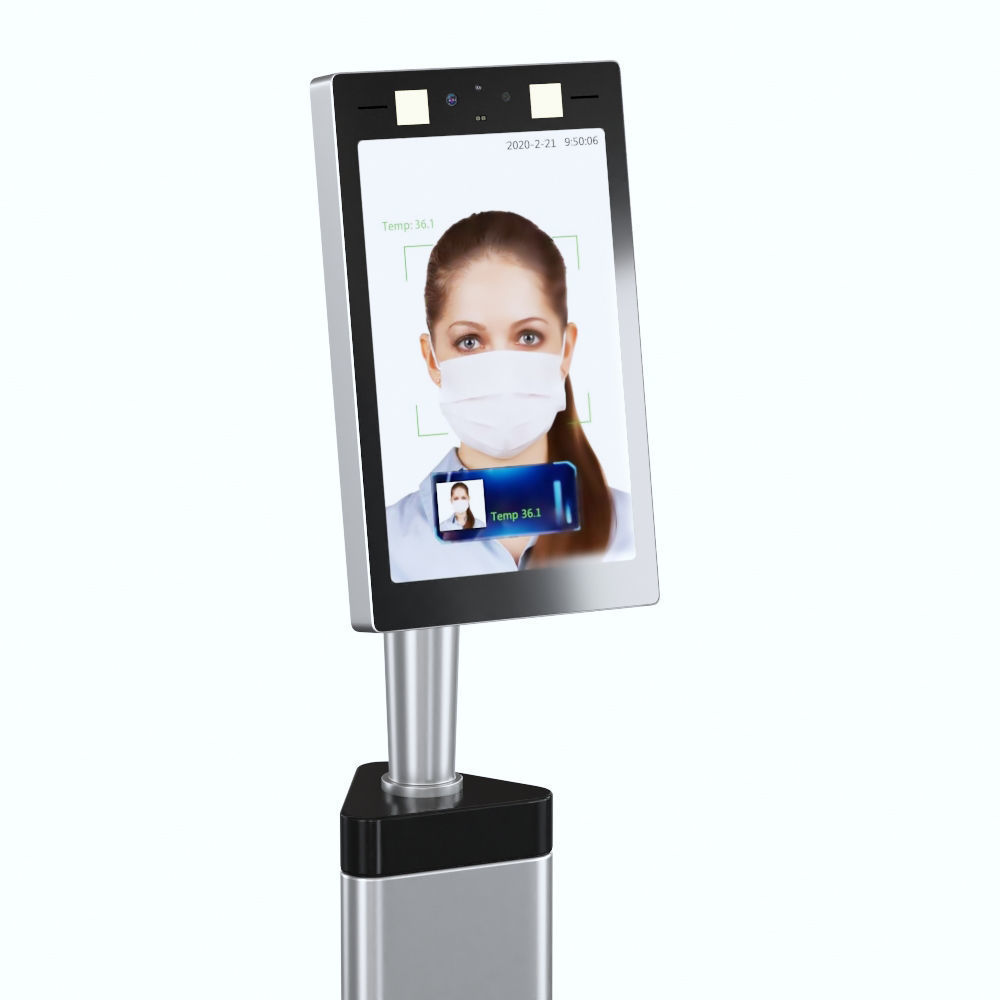 face recognition thermometer Low-poly 3D model_3