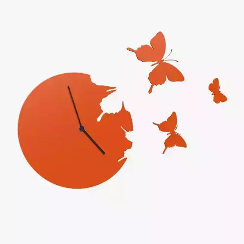 Clock Butterflies 3D model