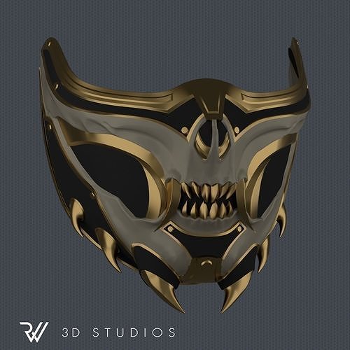 MK11 Aftermath Scorpion Mask V2 - STL File 3D print model