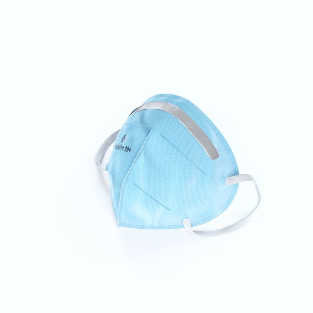 n95 mask Low-poly 3D model_1