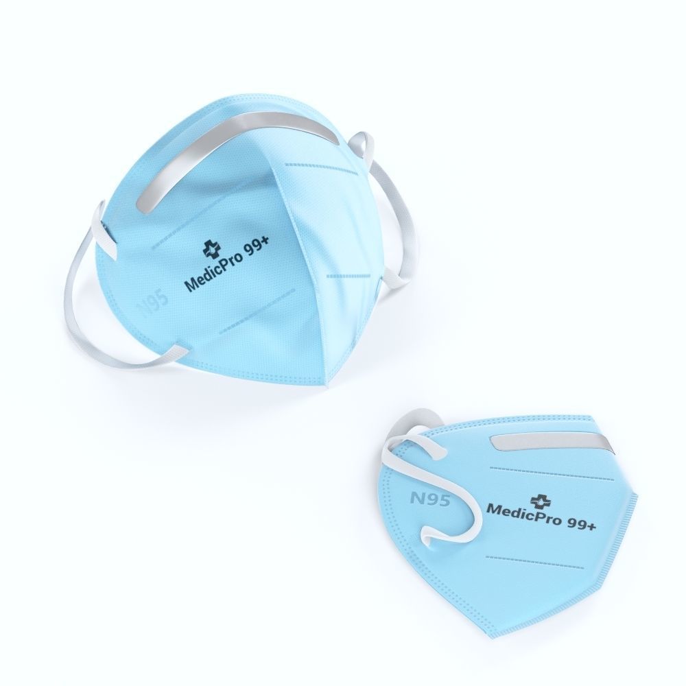 n95 mask Low-poly 3D model_7