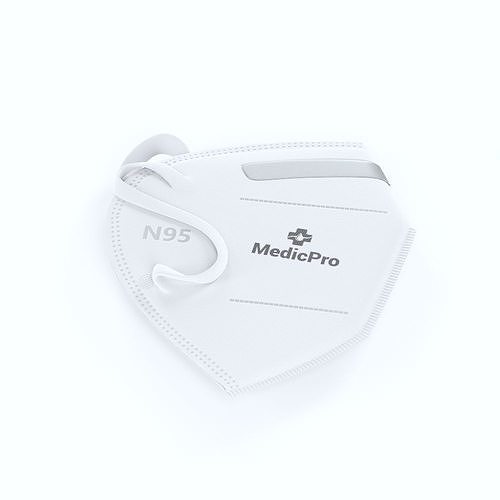 n95 mask Low-poly 3D model
