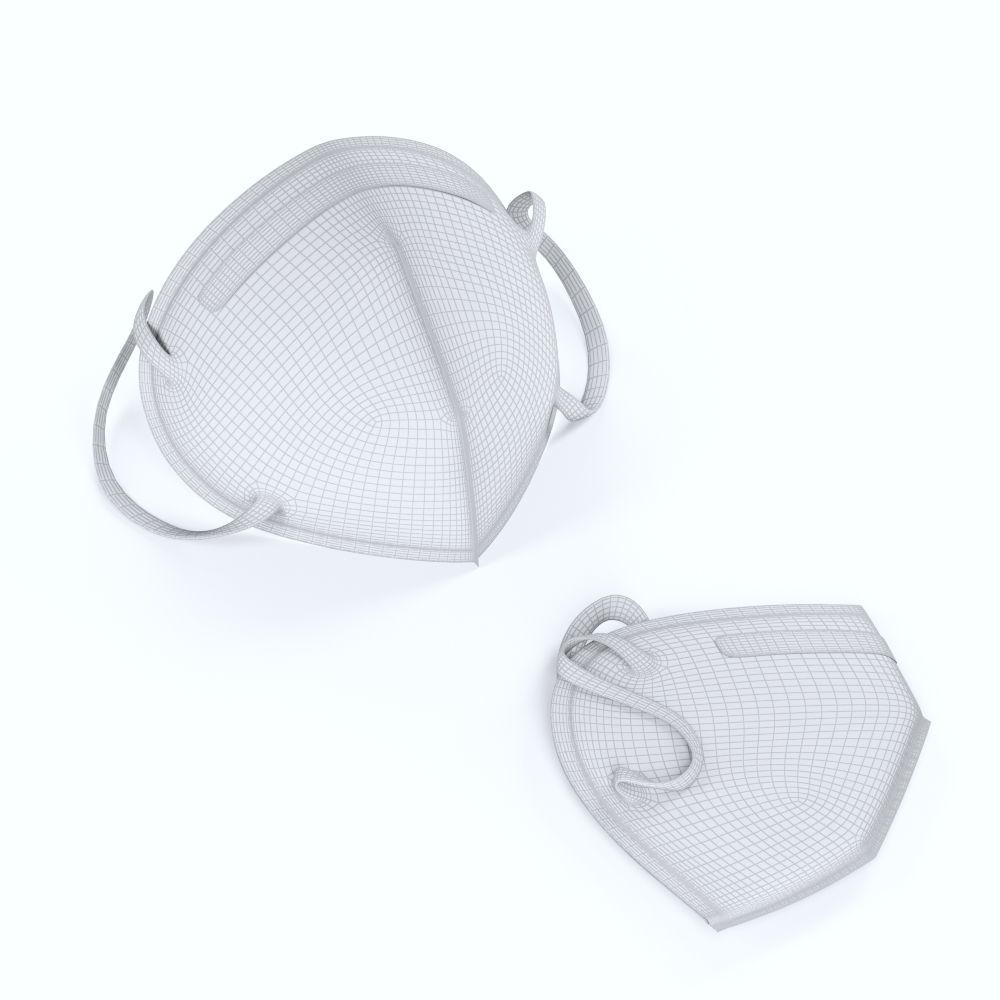 n95 mask Low-poly 3D model_6
