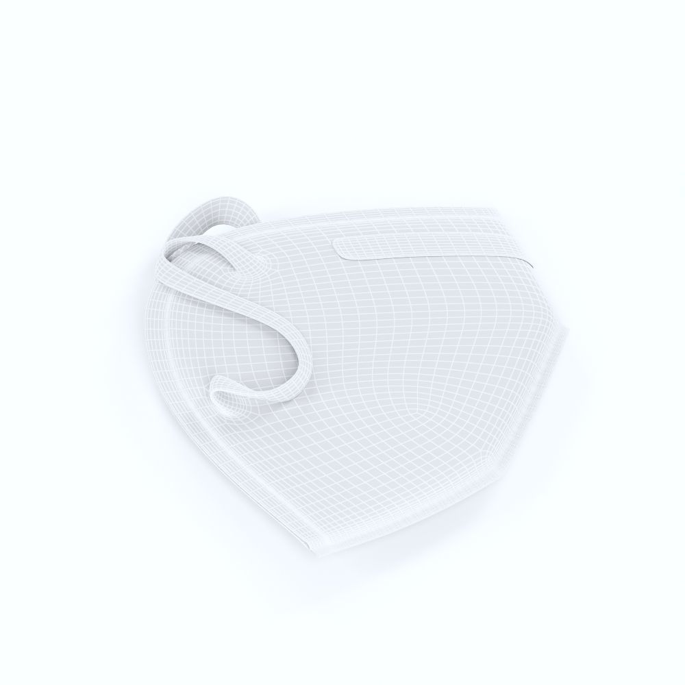 n95 mask Low-poly 3D model_5