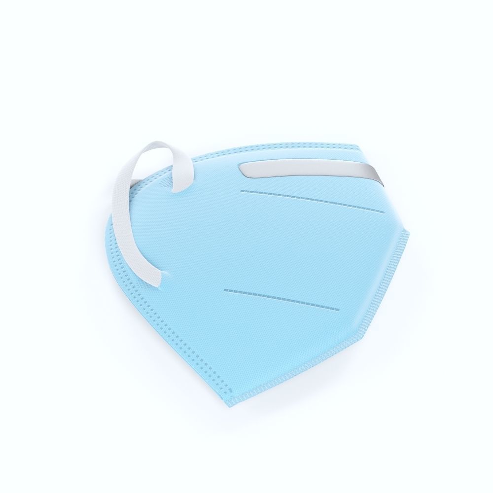n95 mask Low-poly 3D model_3