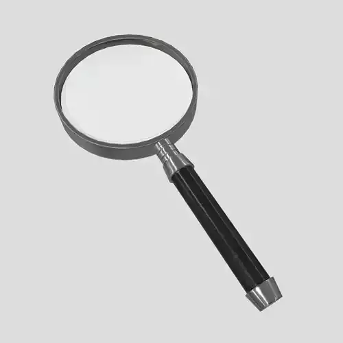 Magnifying Glass Low-poly 3D model