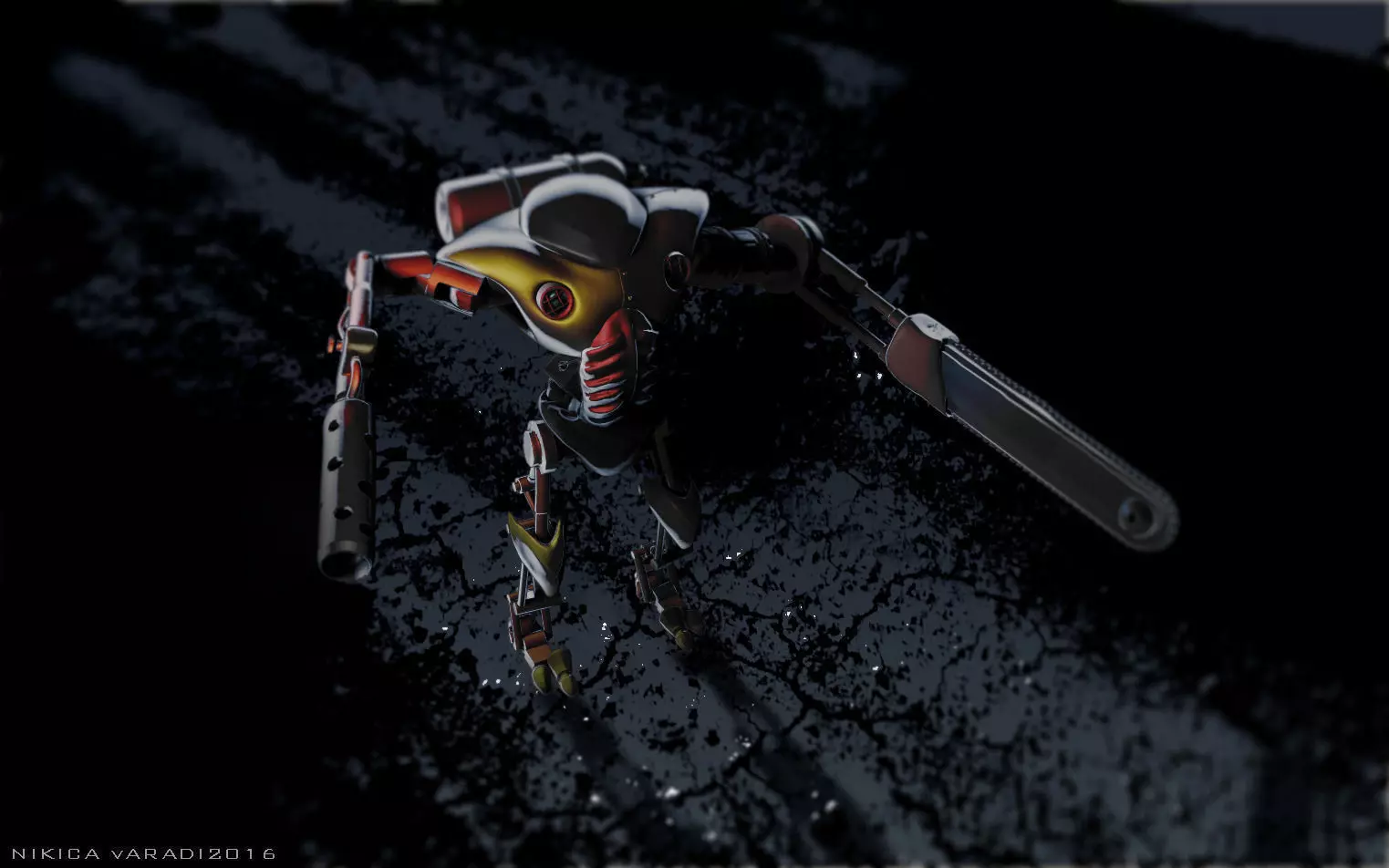 Warbot like shredder Free 3D model