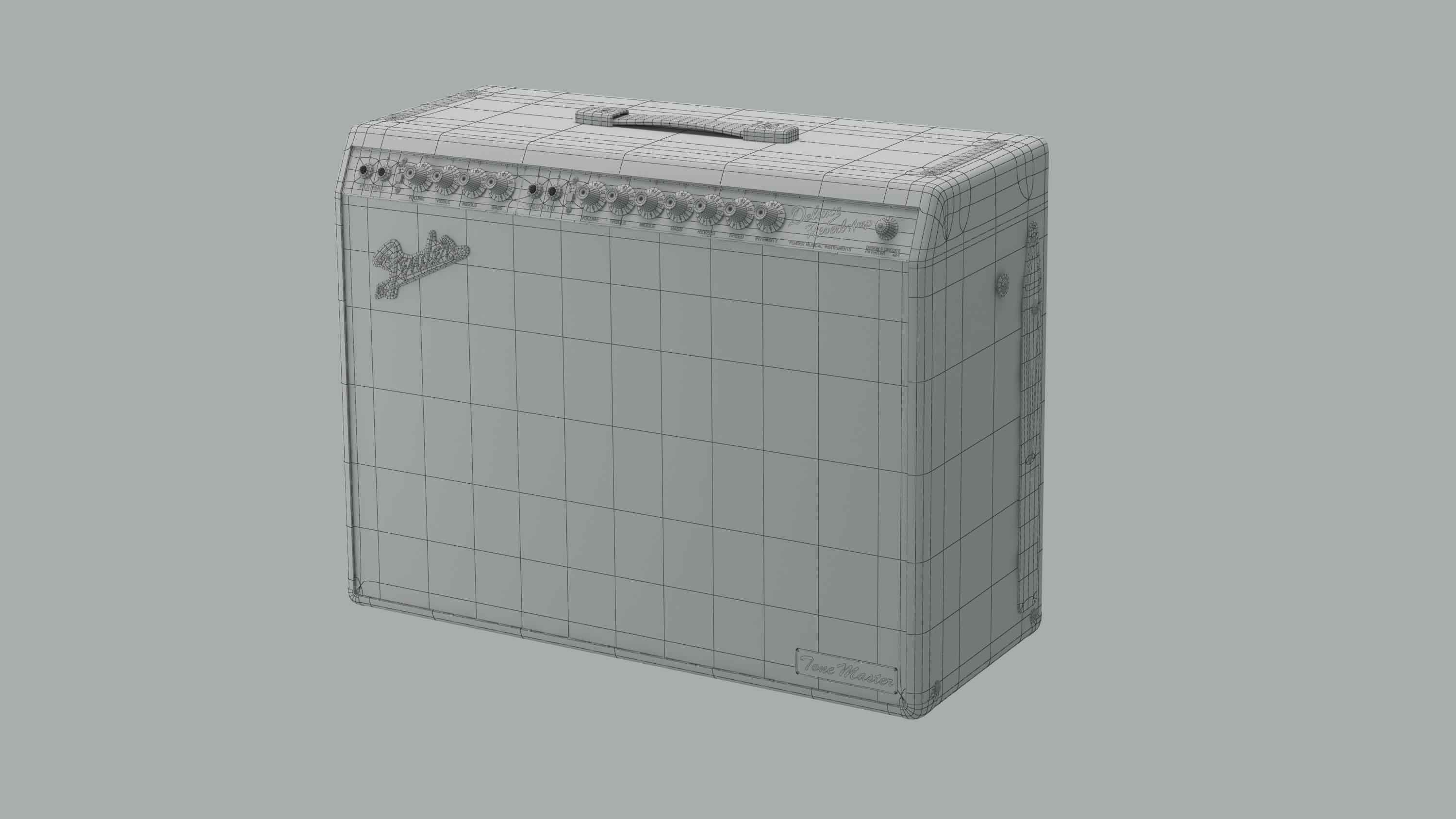 Marshall AMP Fender 65 Deluxe Reverb  3D model_4