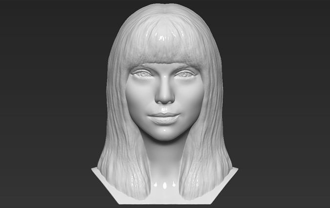 Taylor Swift bust 3D printing ready stl obj formats 3D print model