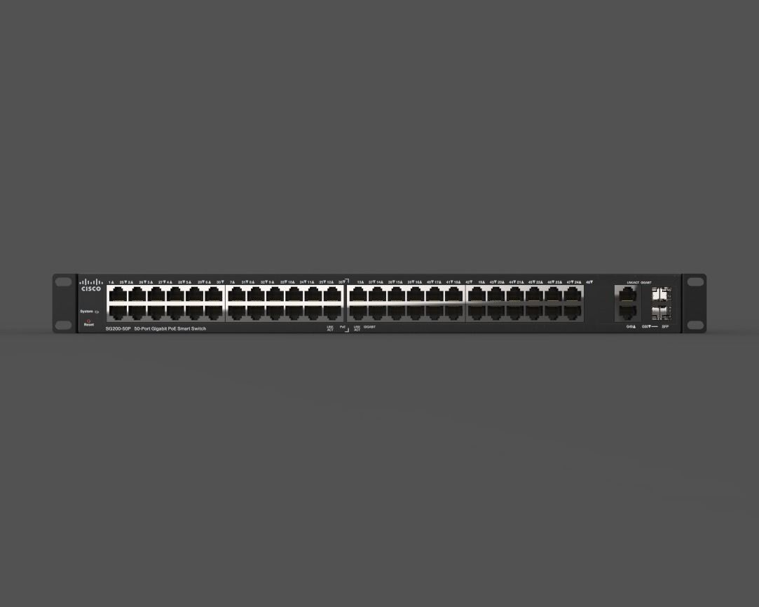 Cisco SG200-50 50-port Gigabit Smart Switch 3D model_3