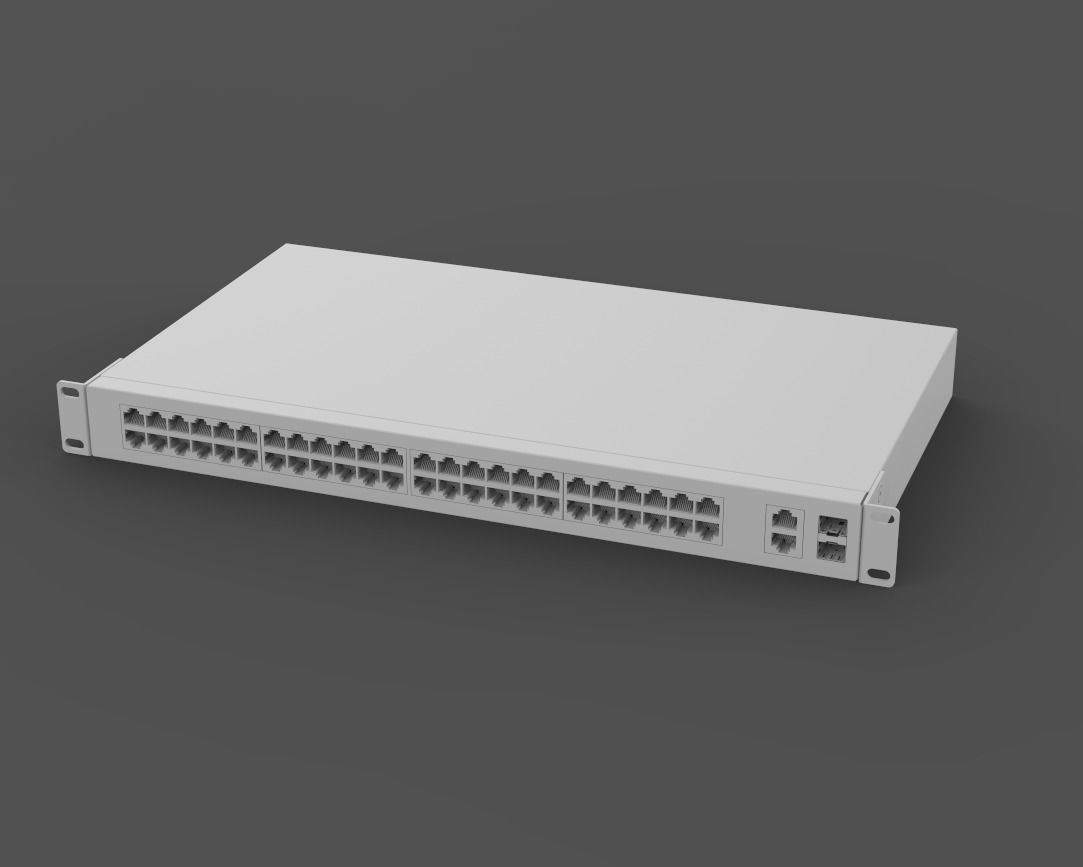 Cisco SG200-50 50-port Gigabit Smart Switch 3D model_2