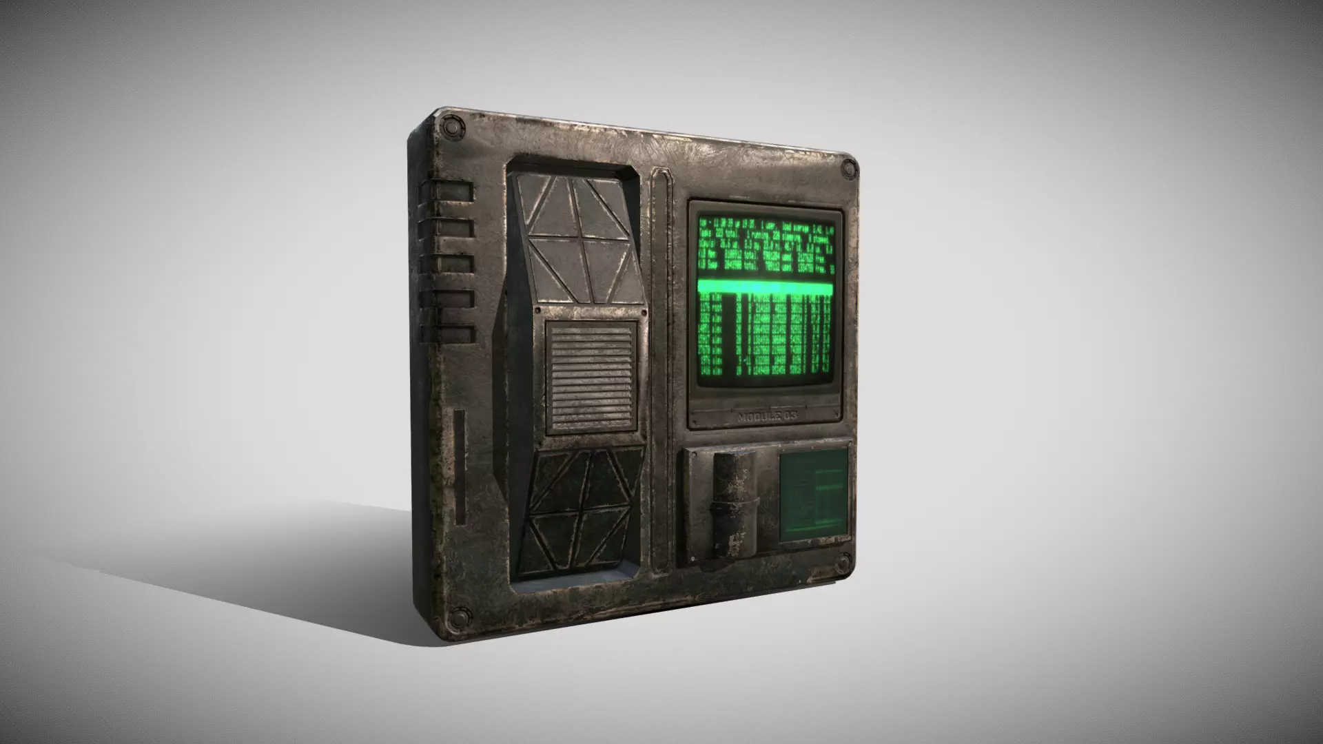 Sci-fi Panel Element Low-poly 3D model_0