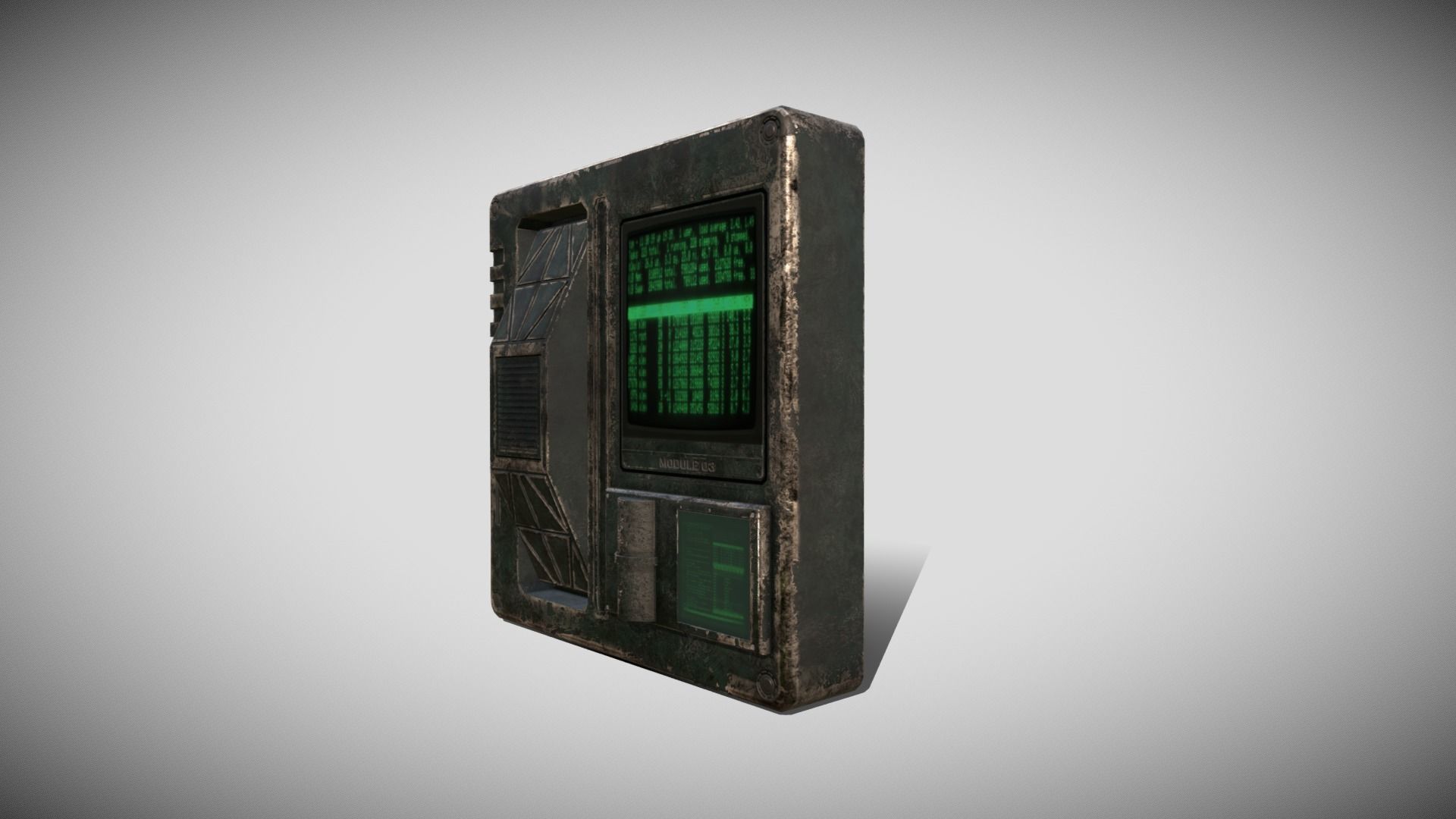 Sci-fi Panel Element Low-poly 3D model_4