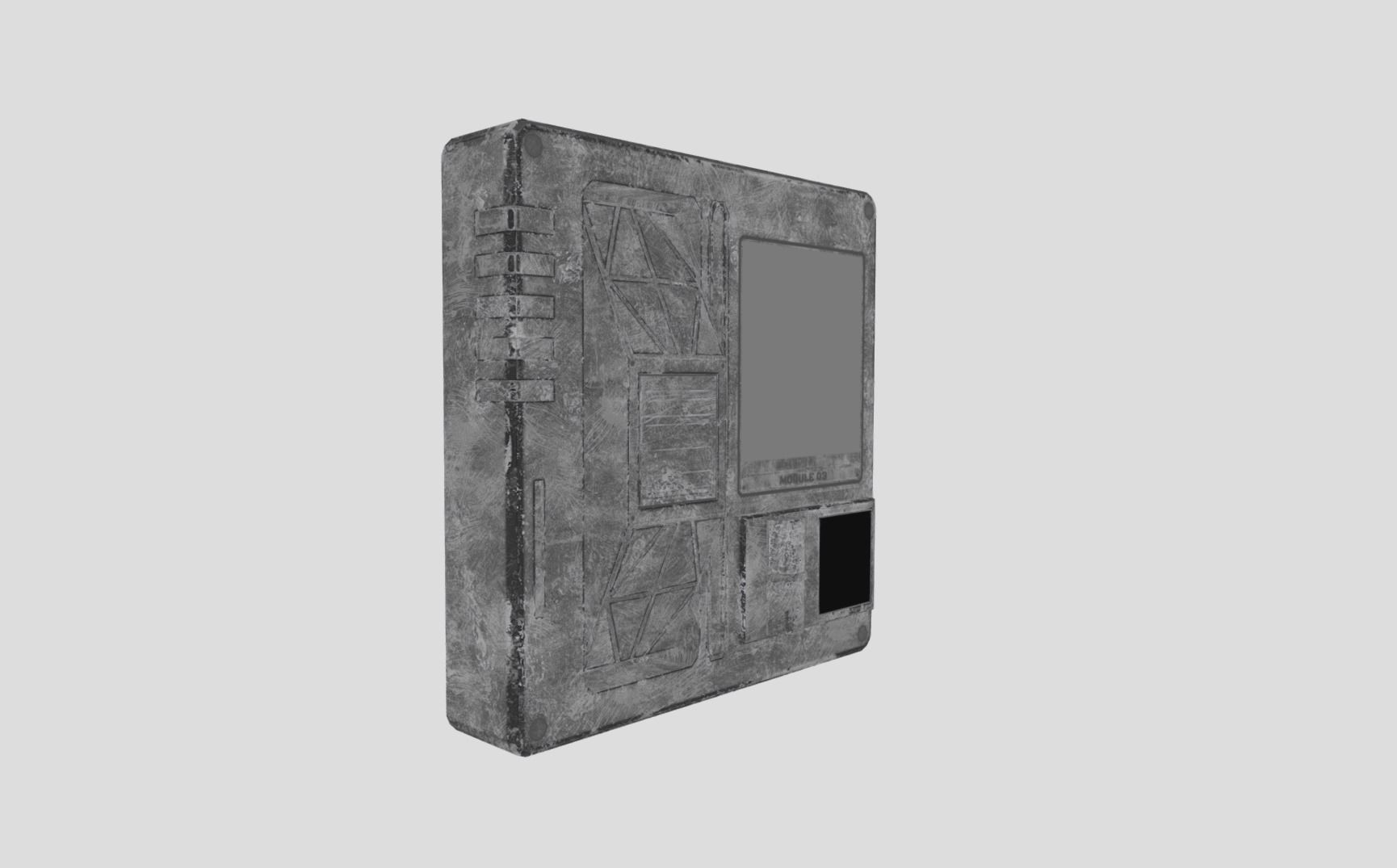 Sci-fi Panel Element Low-poly 3D model_13