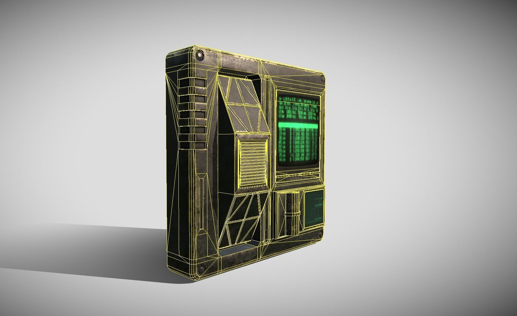 Sci-fi Panel Element Low-poly 3D model_15