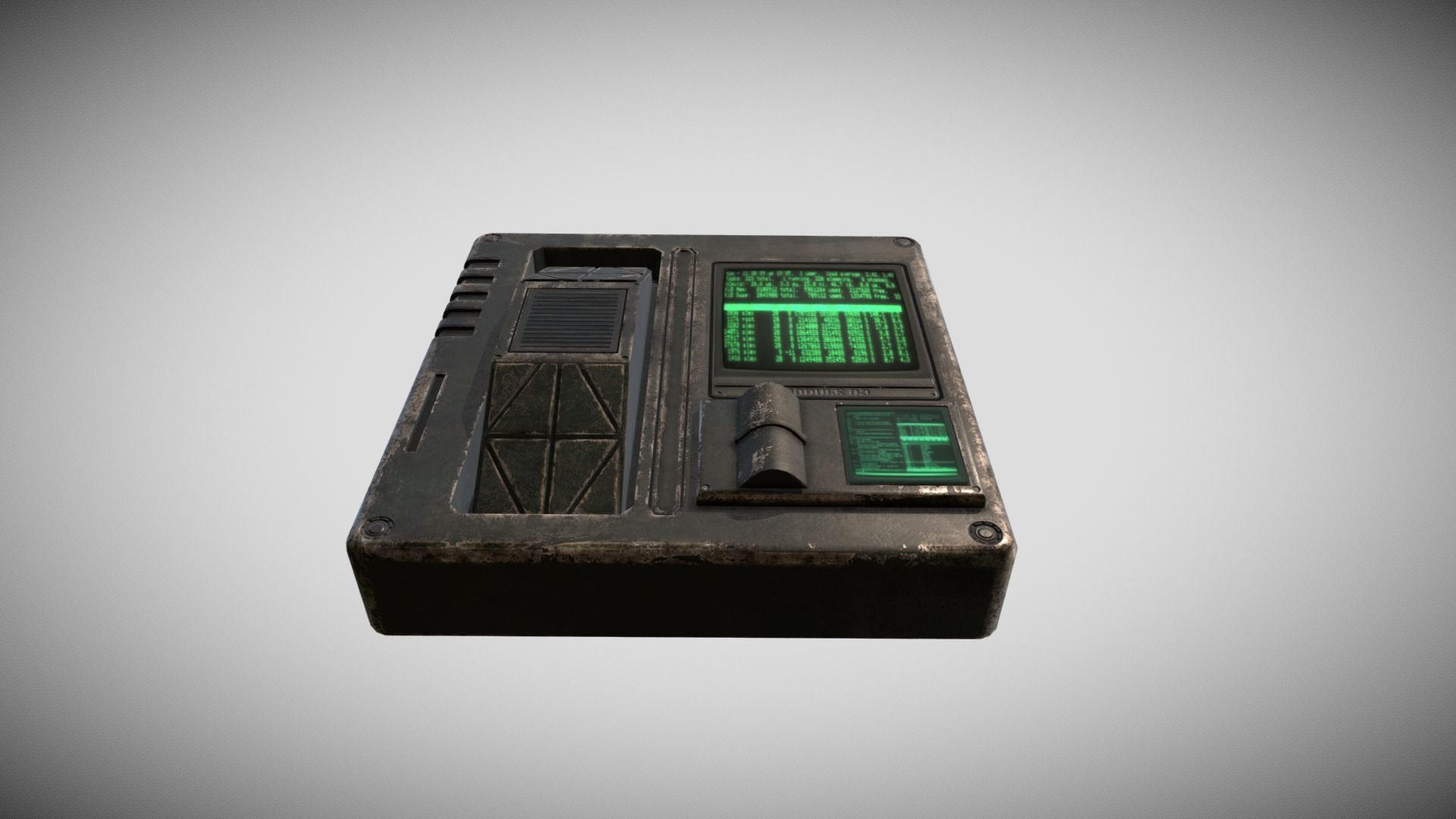 Sci-fi Panel Element Low-poly 3D model_5