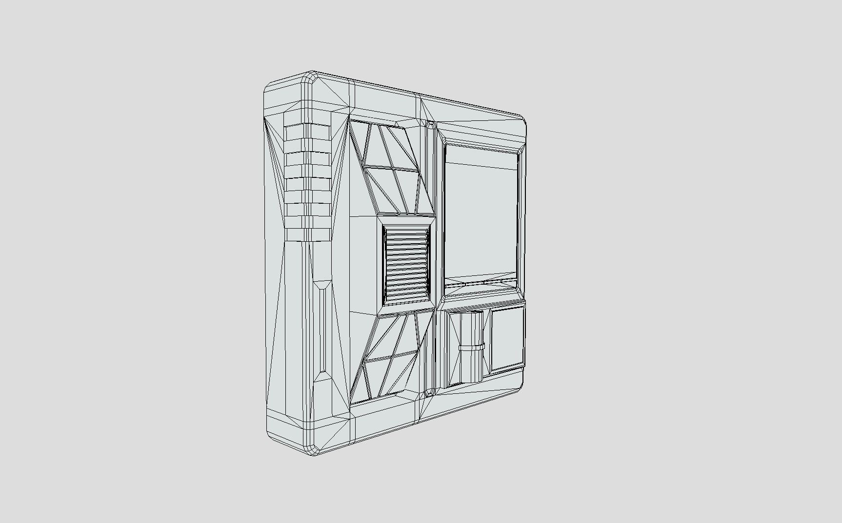 Sci-fi Panel Element Low-poly 3D model_11