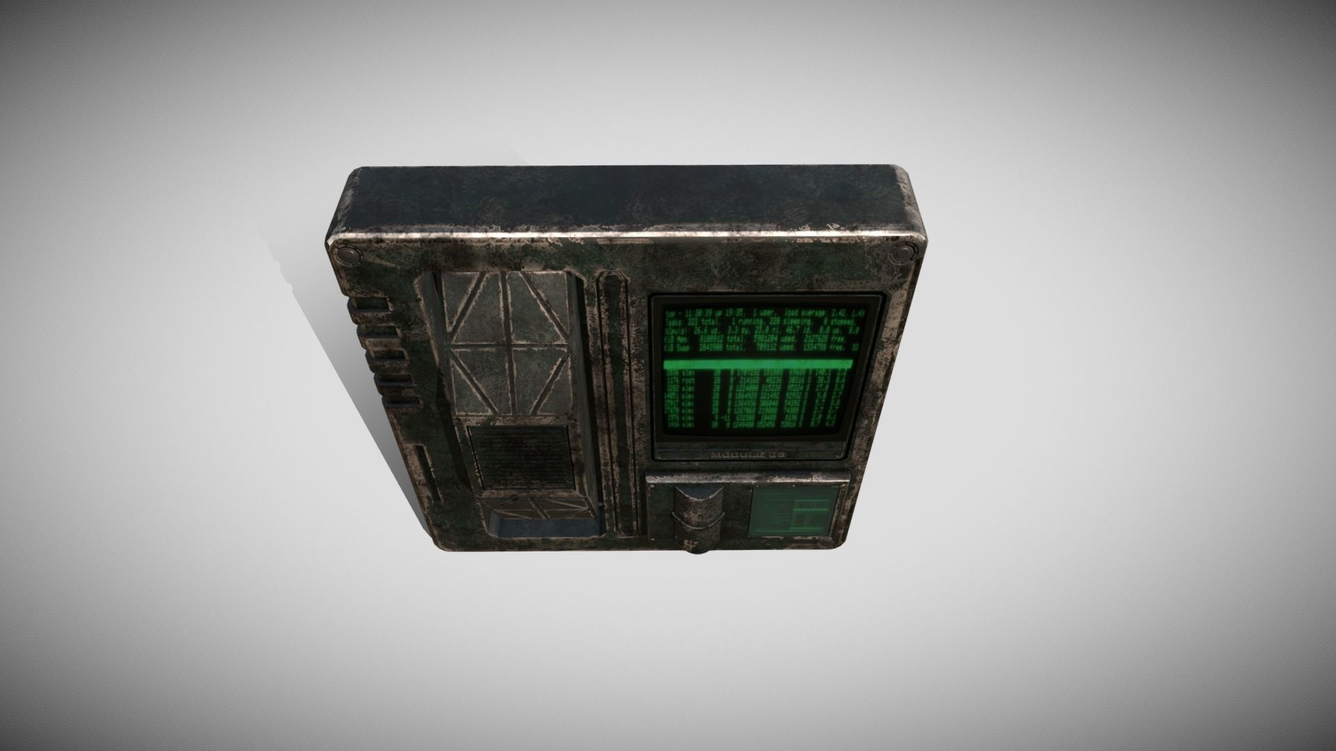 Sci-fi Panel Element Low-poly 3D model_6