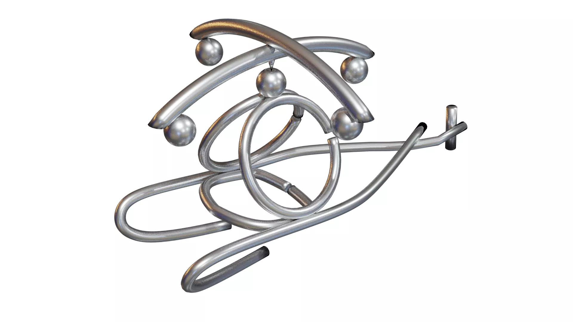 Metal Helicopter Decoration 3D model
