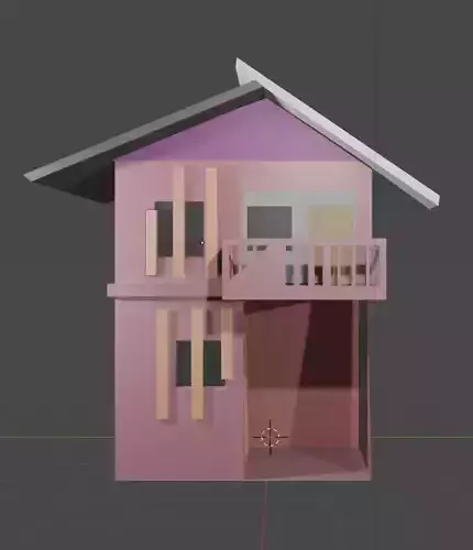 a low poly house