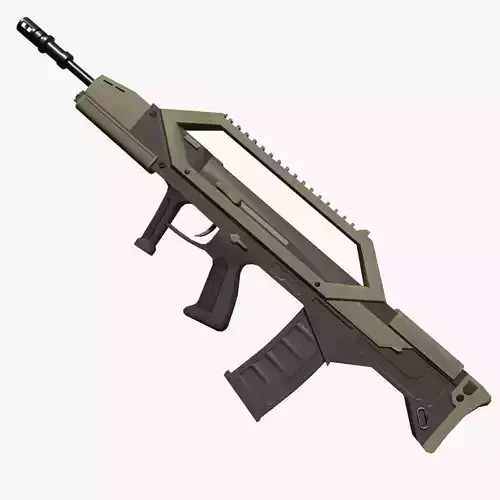 Low Poly Assault Rifle