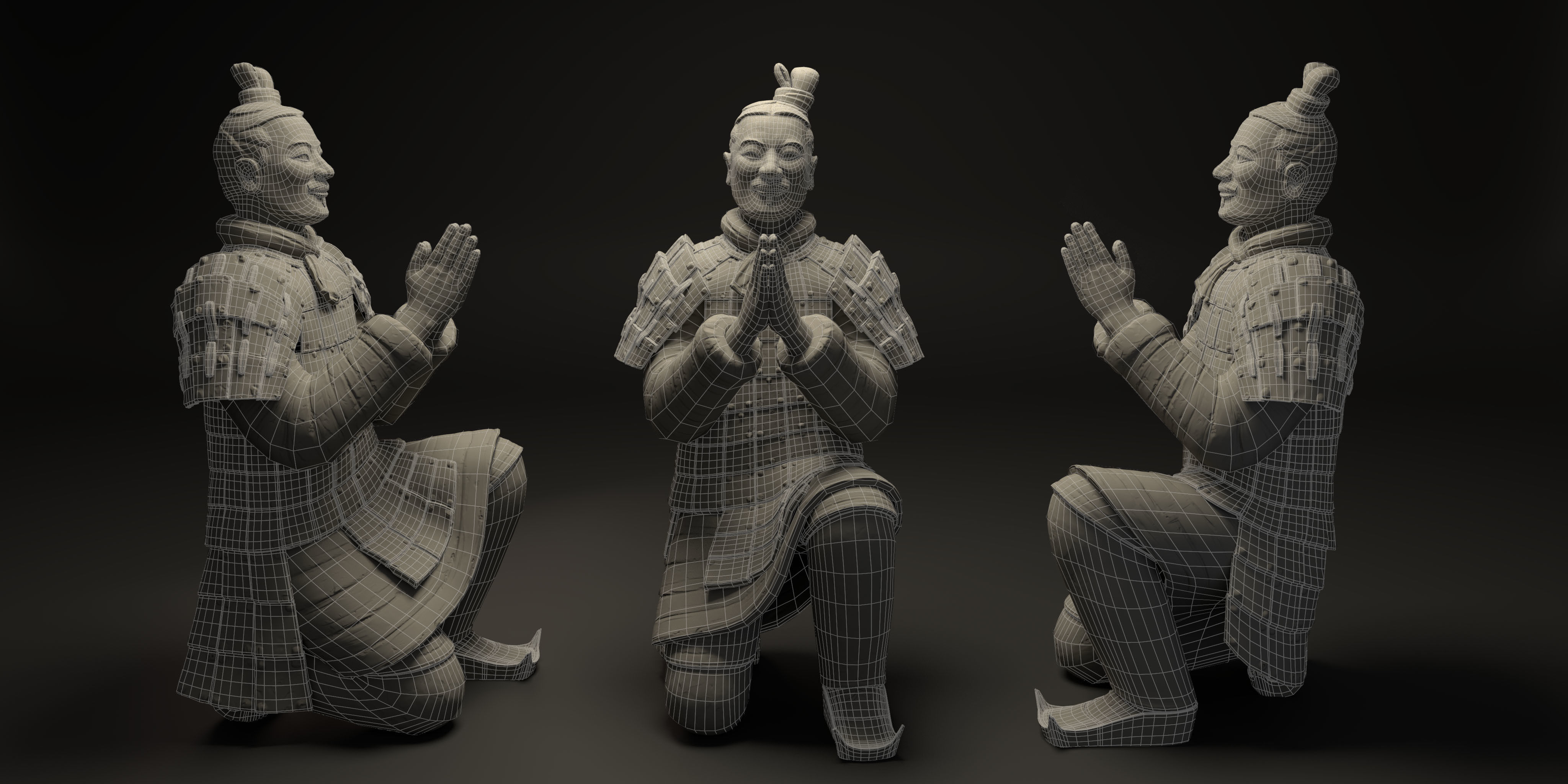 The Terracotta Army  Low-poly 3D model_1