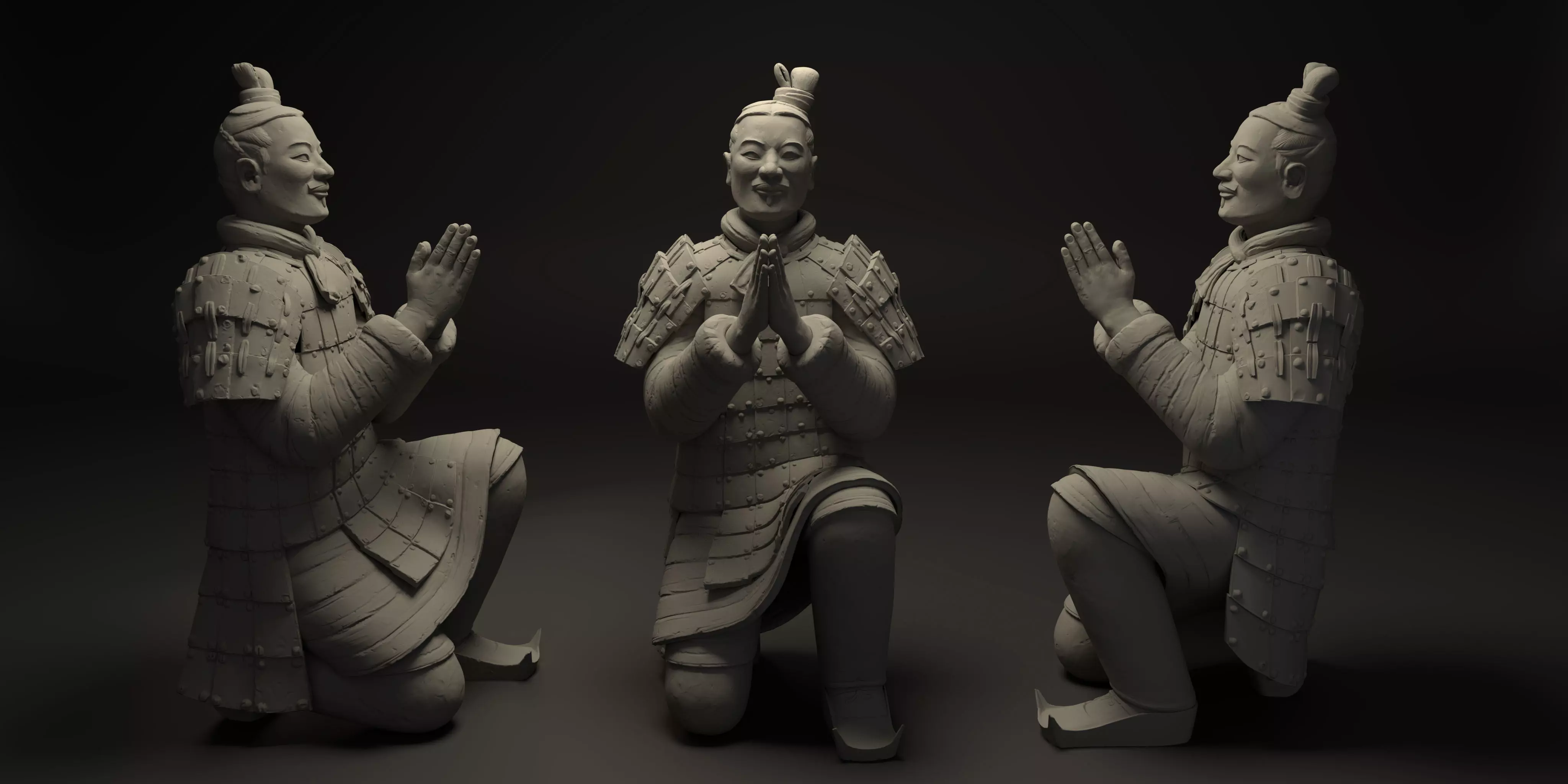 The Terracotta Army  Low-poly 3D model_0