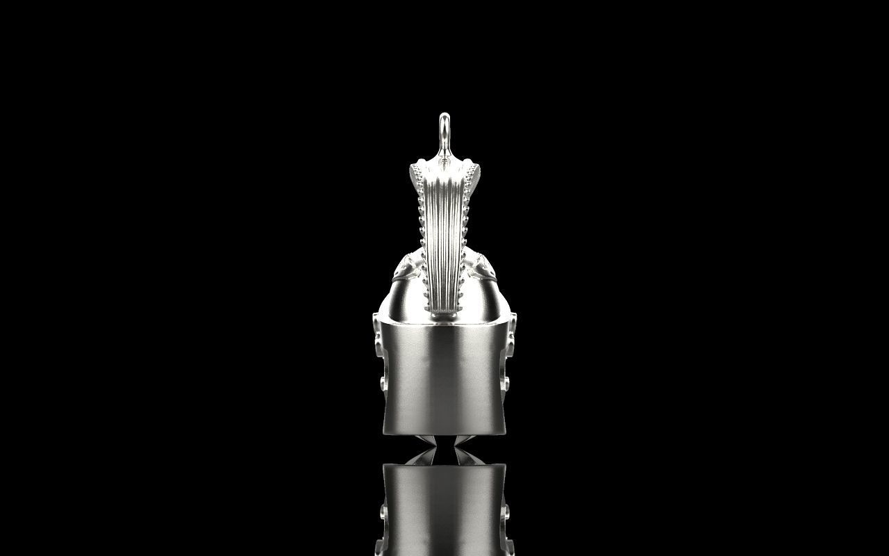 Spartan helmet pendant 3D print model_4