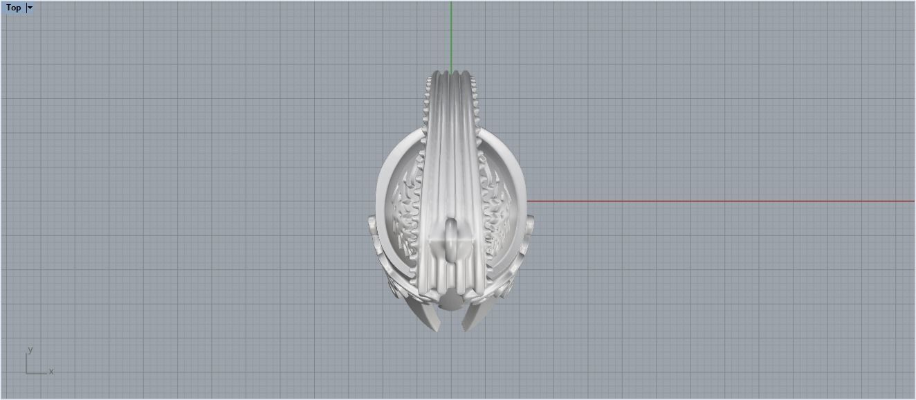 Spartan helmet pendant 3D print model_27