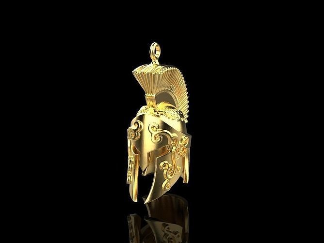Spartan helmet pendant 3D print model