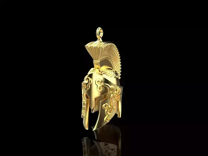 Spartan helmet pendant