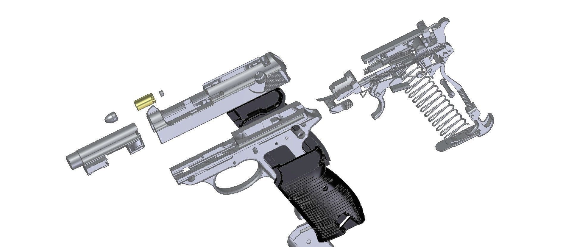 Walrher P38K 3D model_1