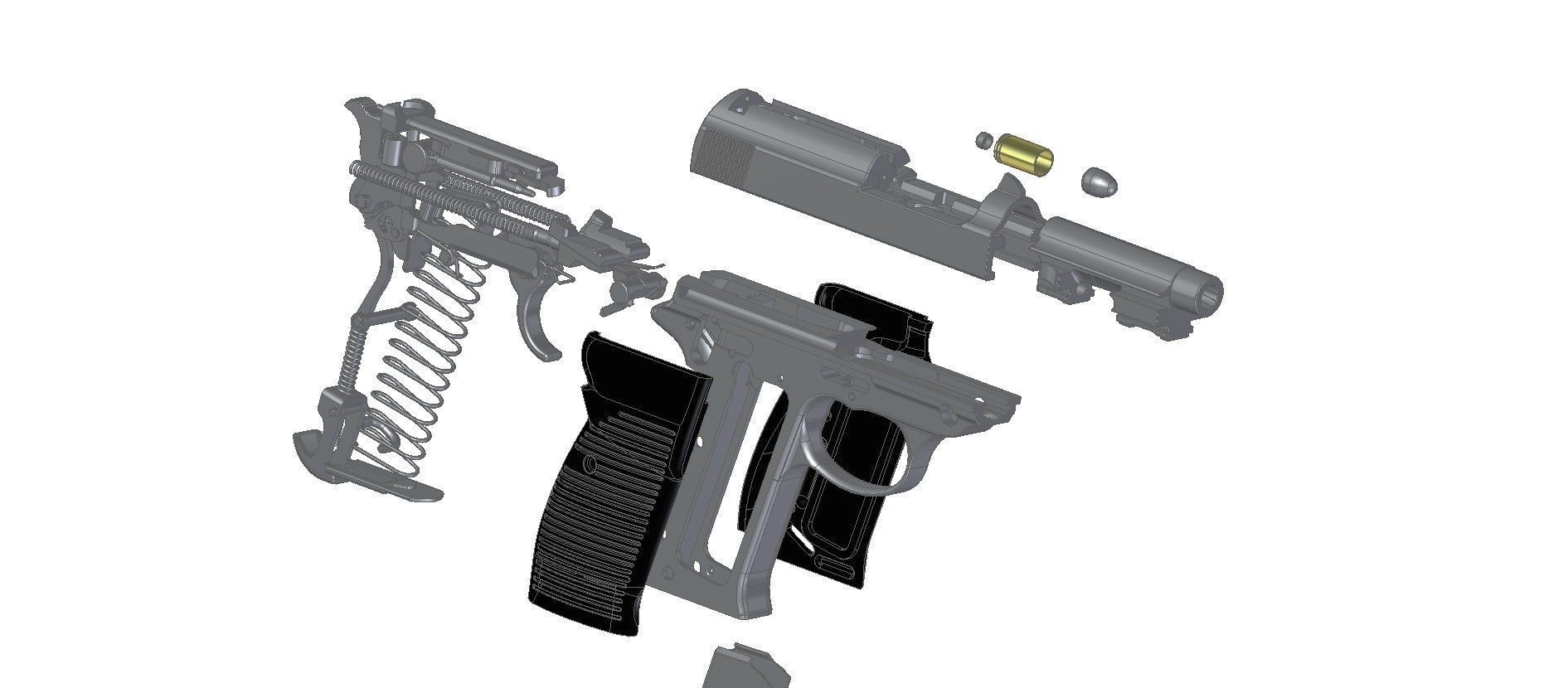 Walrher P38K 3D model_2