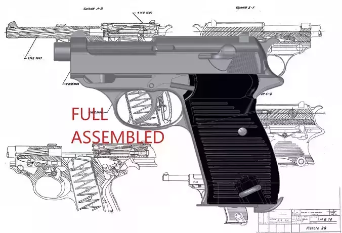 Walrher P38K 3D model