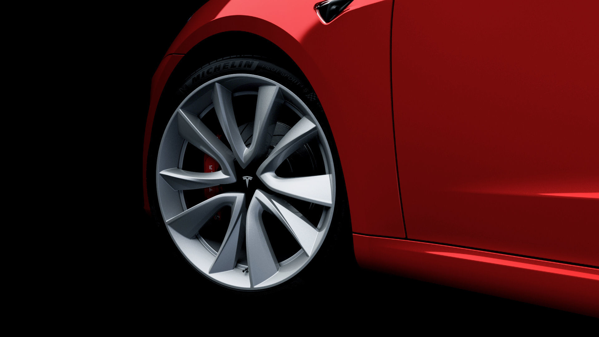 Tesla Model 3 19 inch Sport Wheels 3D model_2