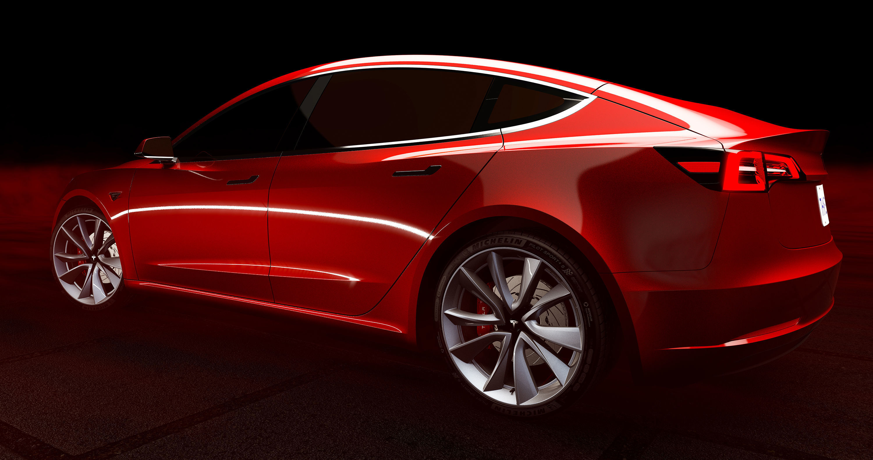 Tesla Model 3 19 inch Sport Wheels 3D model_3