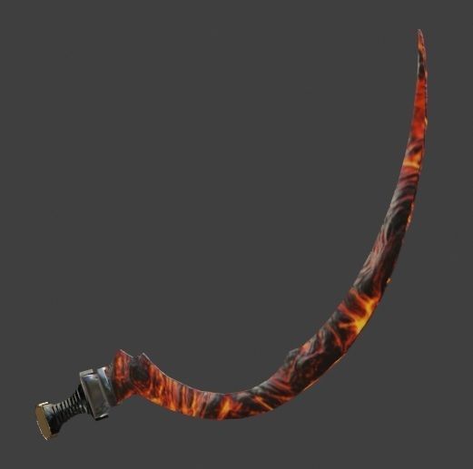 Shotel Sword 3D model_2