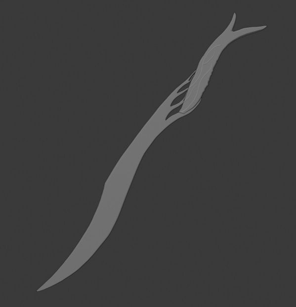 Elven Sword 3D model_3