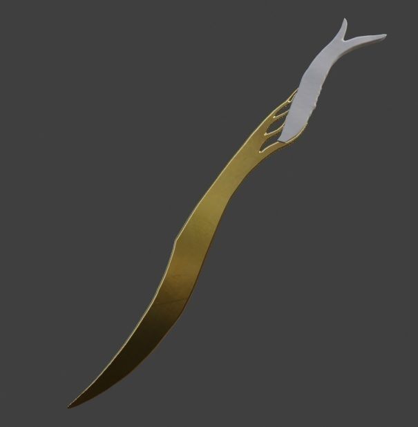 Elven Sword 3D model_2