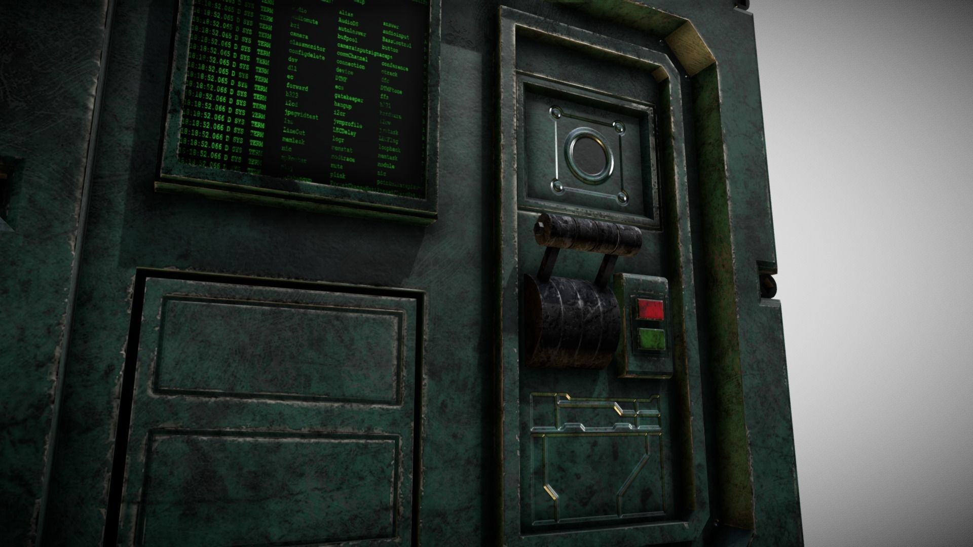 Sci-fi Panel Element Low-poly 3D model_7