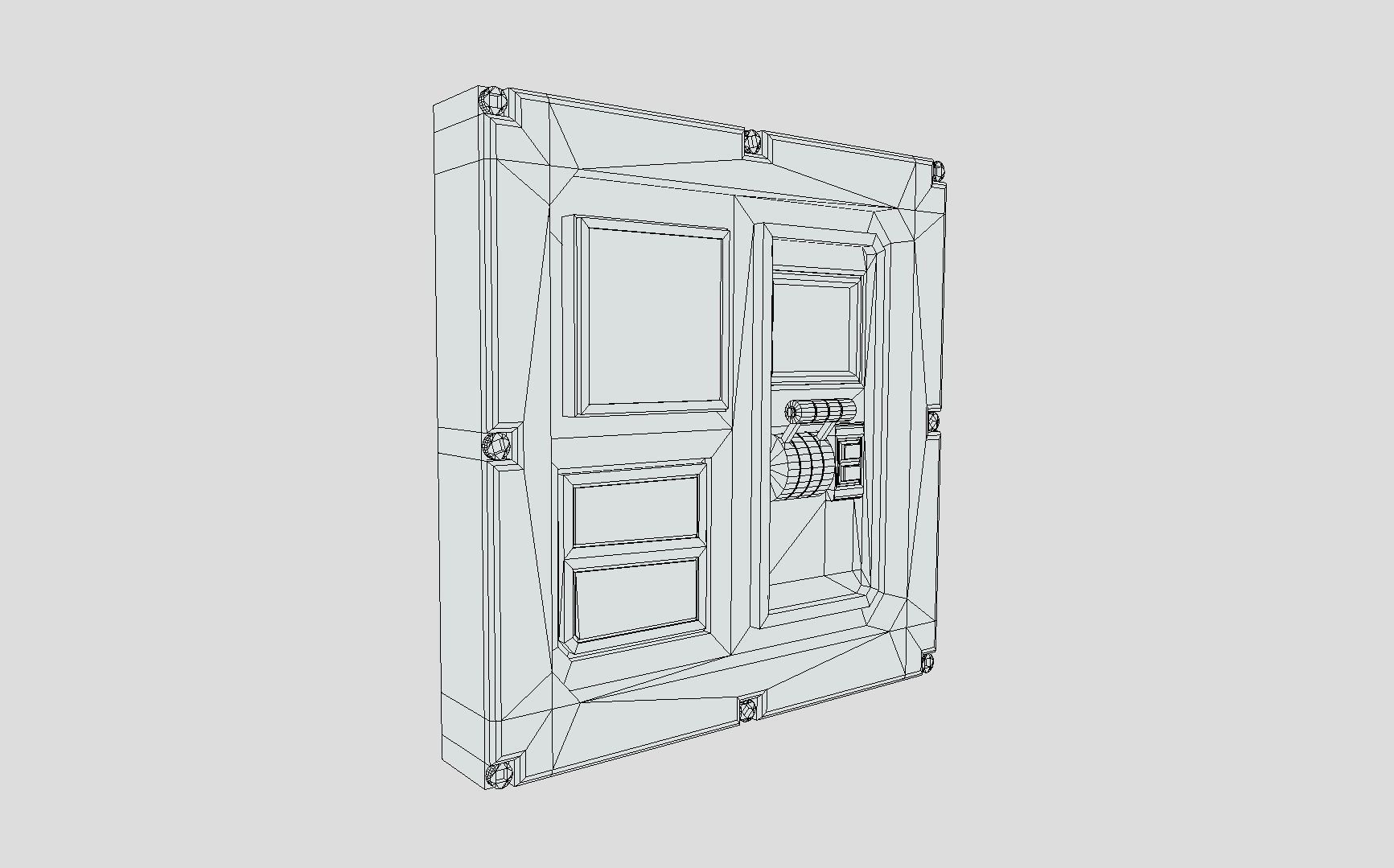 Sci-fi Panel Element Low-poly 3D model_14