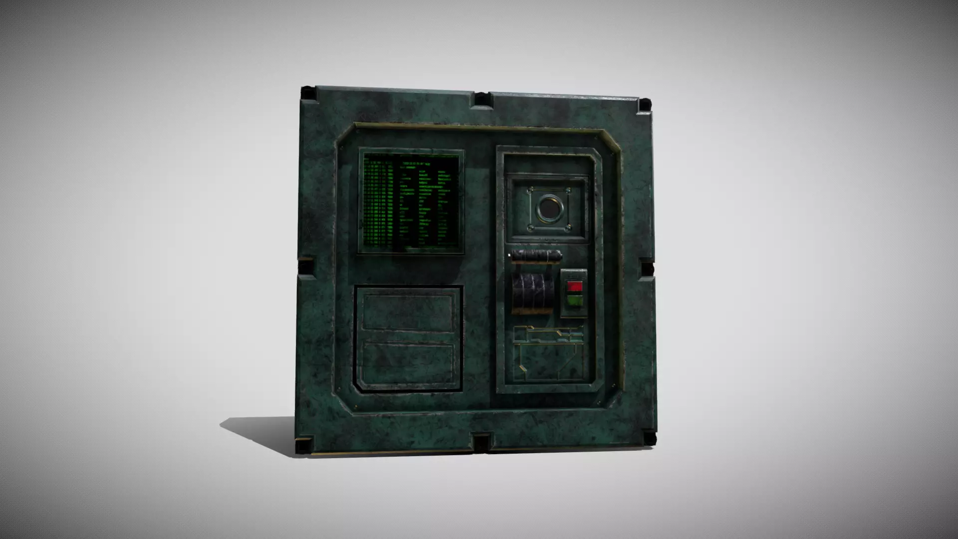 Sci-fi Panel Element Low-poly 3D model_0