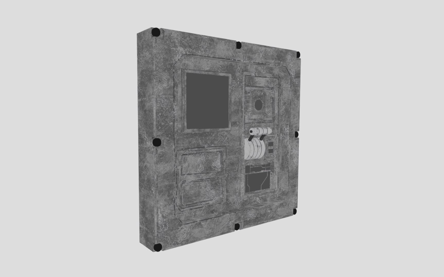 Sci-fi Panel Element Low-poly 3D model_16