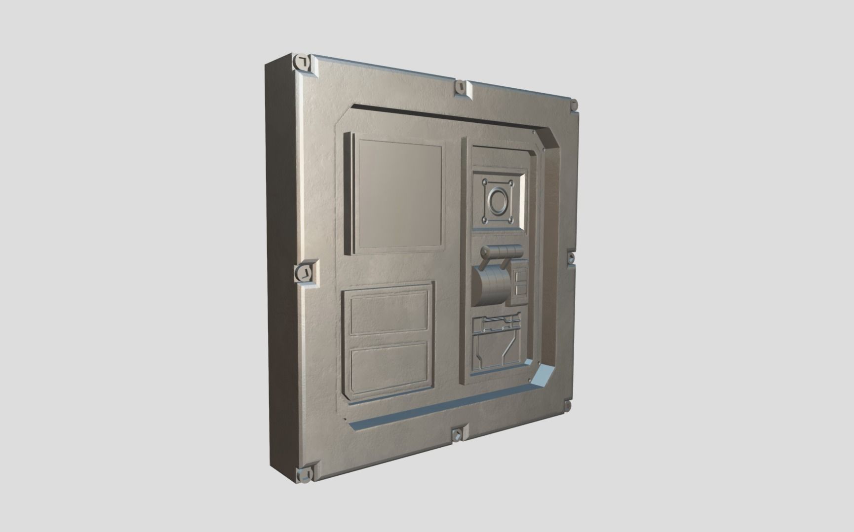 Sci-fi Panel Element Low-poly 3D model_15
