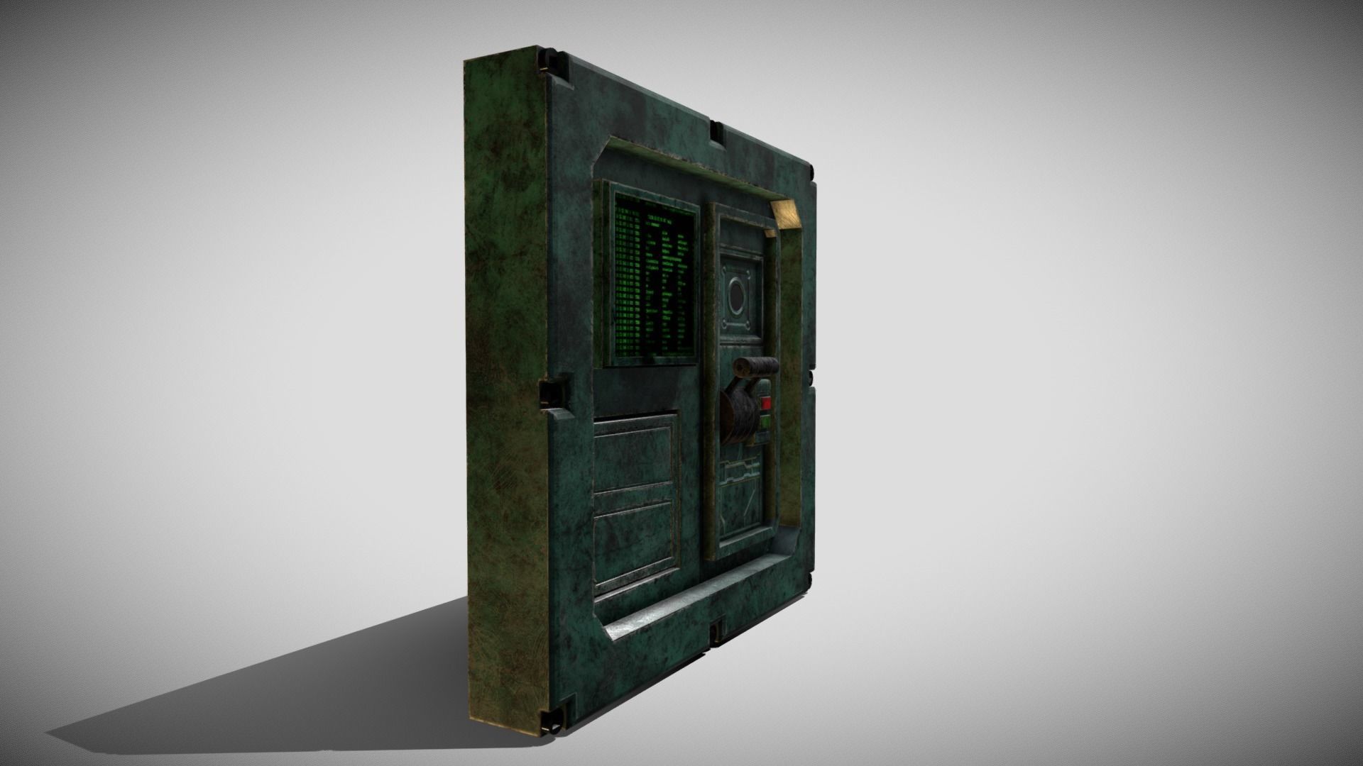 Sci-fi Panel Element Low-poly 3D model_4