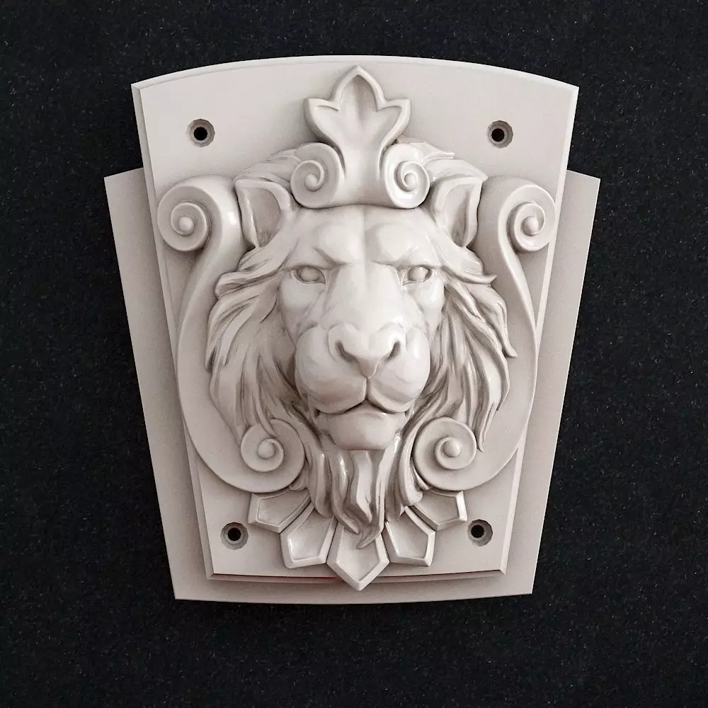 Lion head wall decor 3D print model