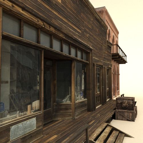 Low Poly Wild West Buildings2 Low-poly 3D model 4