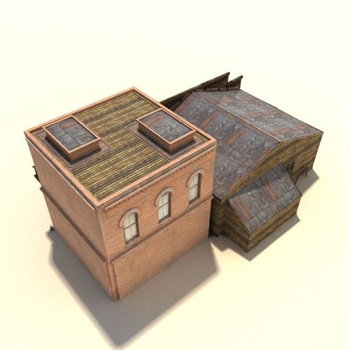 Low Poly Wild West Buildings2 Low-poly 3D model 2
